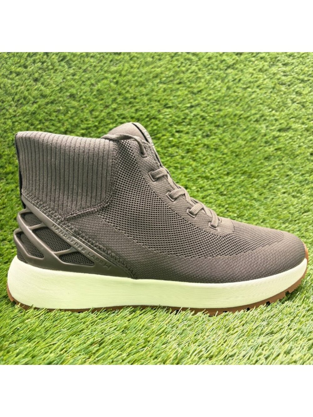 Kizik Juno High Mens Size 11.5 Gray Athletic Hands Free Knit Shoes Sneakers